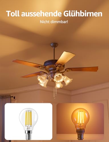 Thumbnail 7 de Lepro E14 LED warmweiß 2,2W P45 470 lm 2700K – 4 Stück