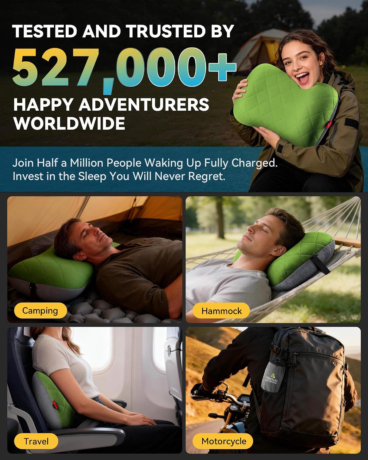 Thumbnail 6 de Hikenture Camping Pillow with 1-click valve