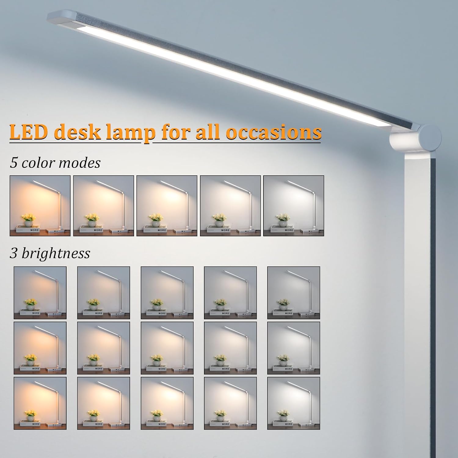 Detalle 2 de Dott Arts LED Desk Lamp with USB Ports