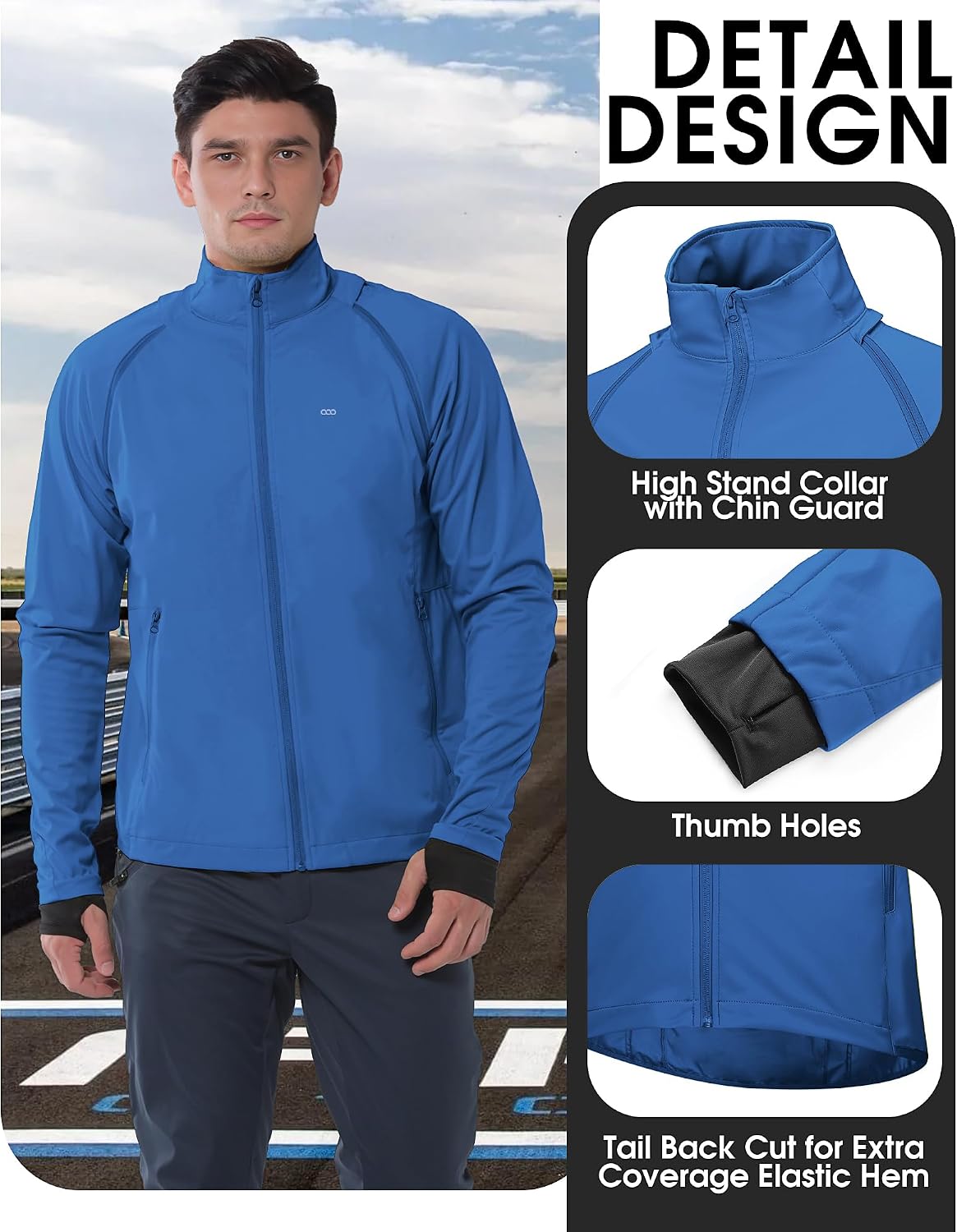 Detalle de 33,000ft Herren Fahrradjacke – Wasserdicht, atmungsaktiv und wandelbar (mit abnehmbaren Ärmeln)