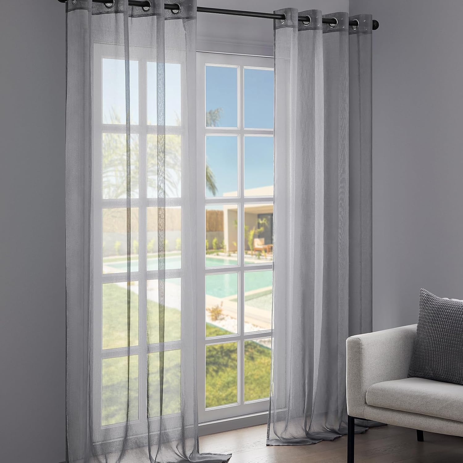 Thumbnail 4 de Topfinel Cortinas Translucidas 2 Piezas 140x160cm 🌈