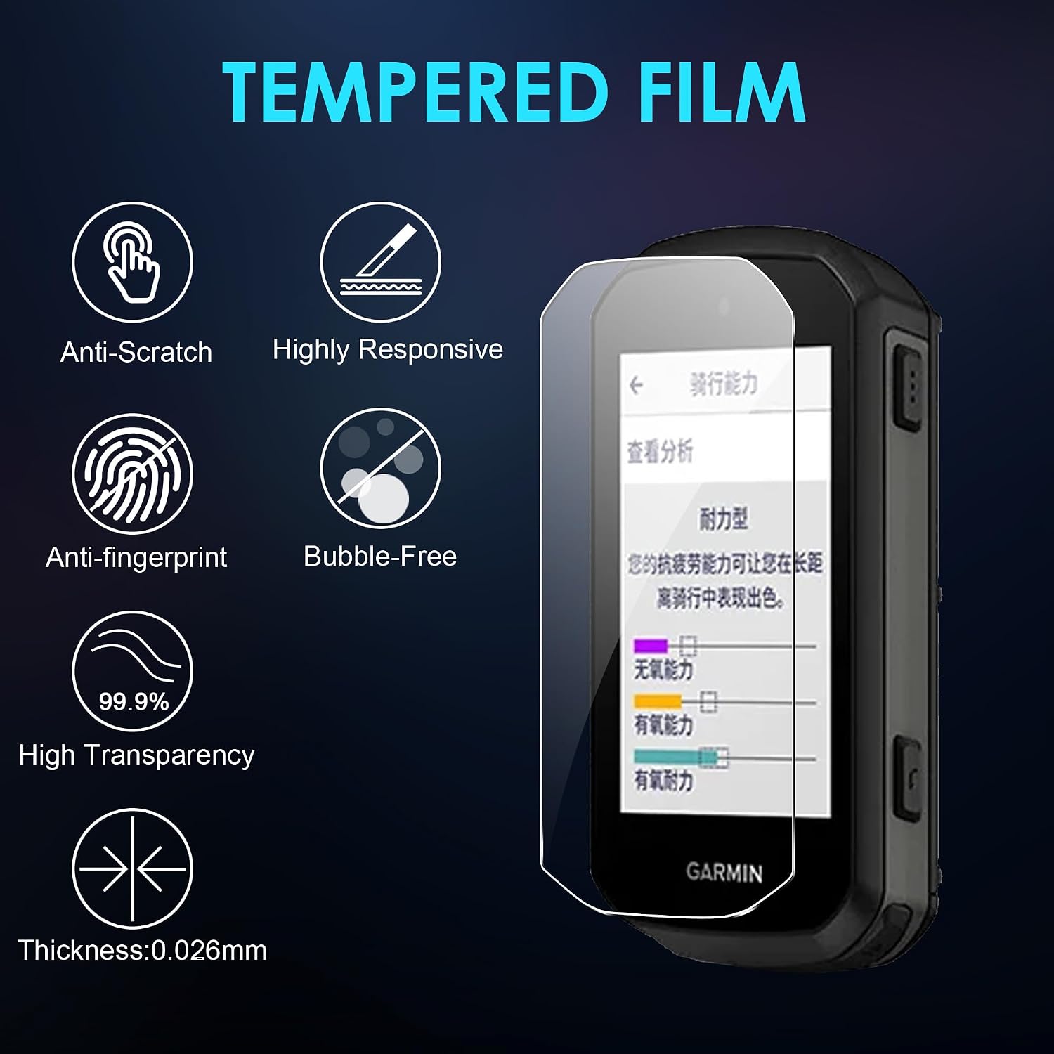Thumbnail 4 de FDHYFGDY Displayschutz Garmin Edge 550/850 9H