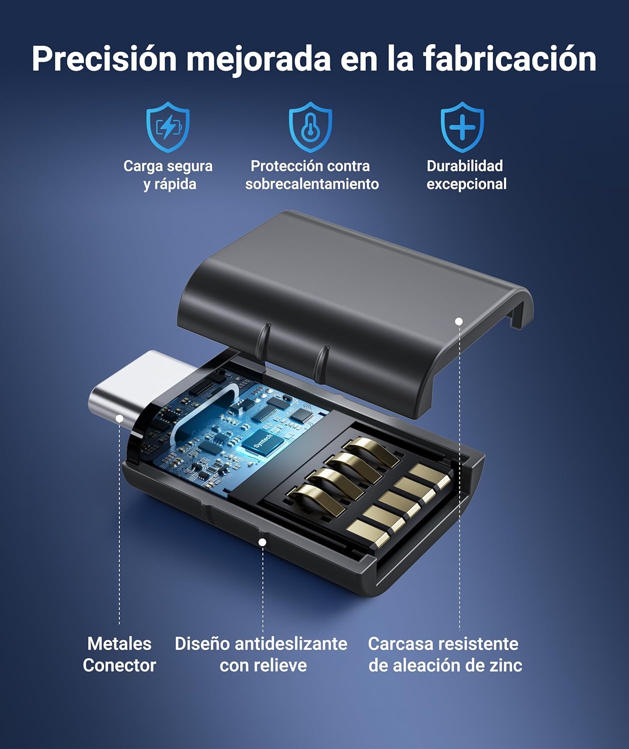 Thumbnail 1 de Syntech USB-C to USB-A Adapter Pack of 2 (Space Black) – USB 3 speed, zinc alloy build