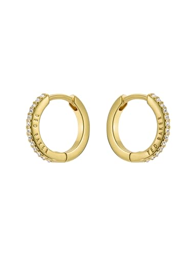 Thumbnail 1 de Ted Baker Heplie Crystal Hoop Earrings (14mm) – Gold/Crystal
