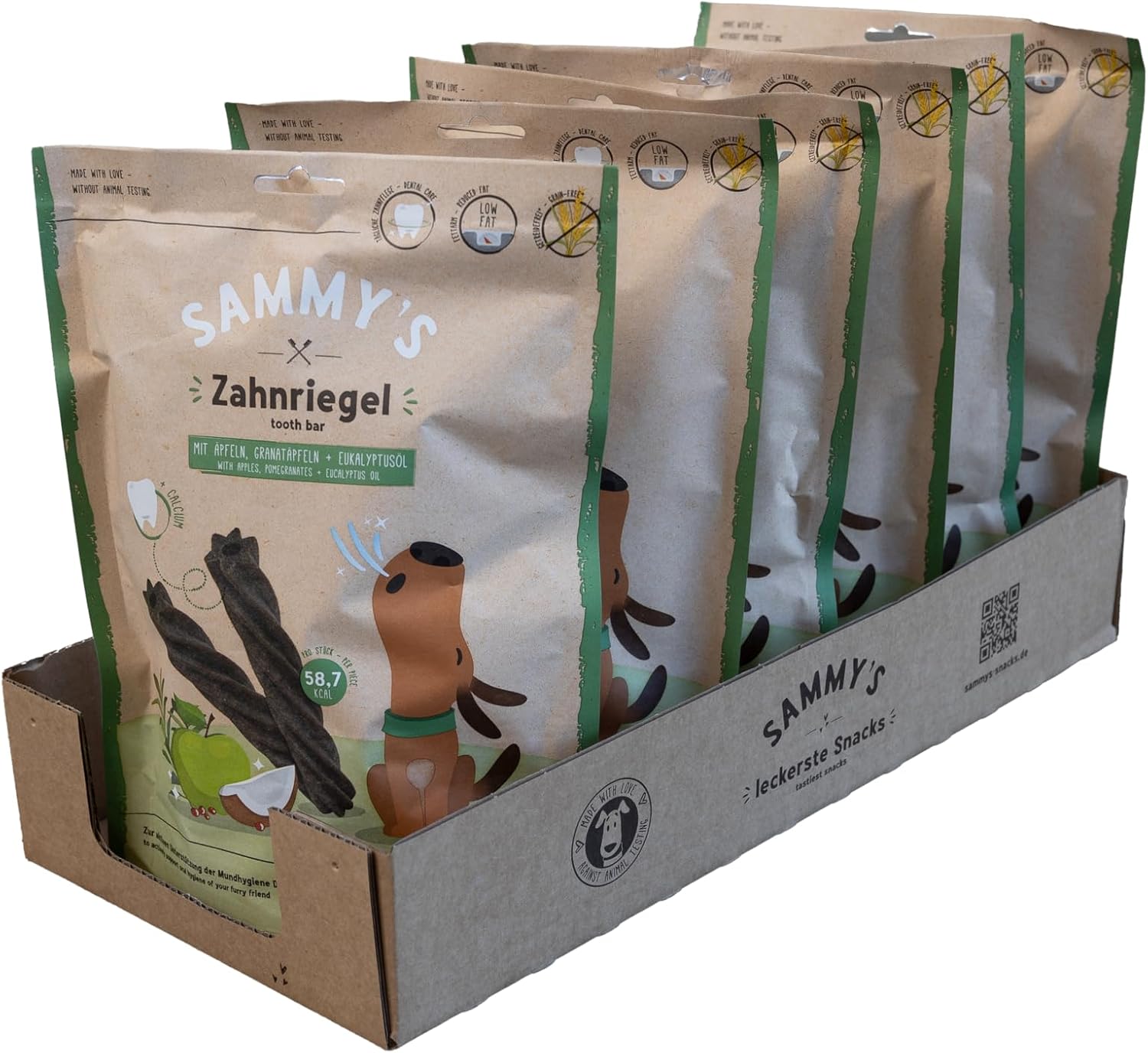 Detalle de Sammy’s Zahnriegel – Lecker duftende Kauriegel für Hunde (6 x 250 g)