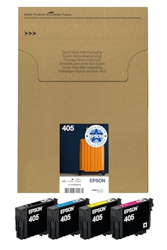Detalle de Epson 405 Suitcase Genuine Multipack: 4-Colour Durabrite Ultra Ink Cartridges