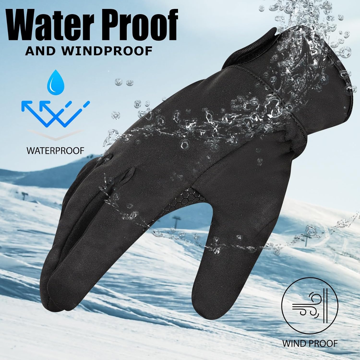 Detalle 2 de WESTWOOD FOX Small Thermal Cycling Gloves with Touchscreen Fingers and Grip