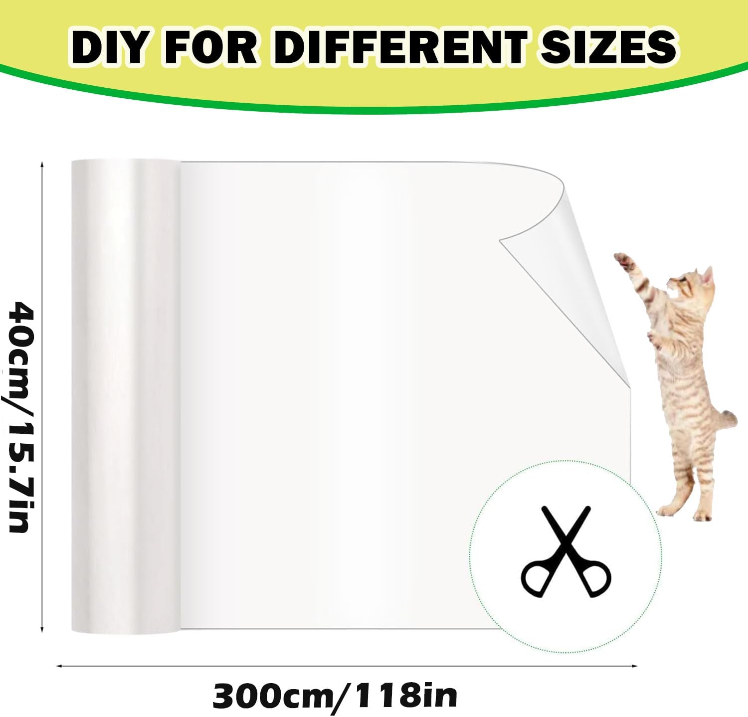 Thumbnail 1 de Cat Scratch Sticky Paws Tape 15.7" x 118" Furniture Protector 🐾