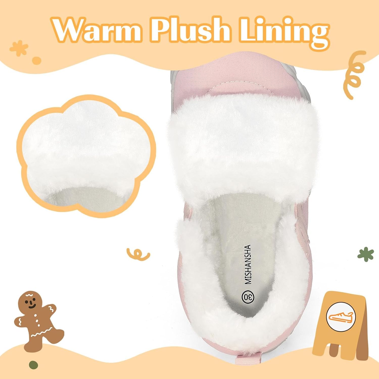 Thumbnail 4 de Mishansha Scarpe Bambini Invernali Antiscivolo Gr.25