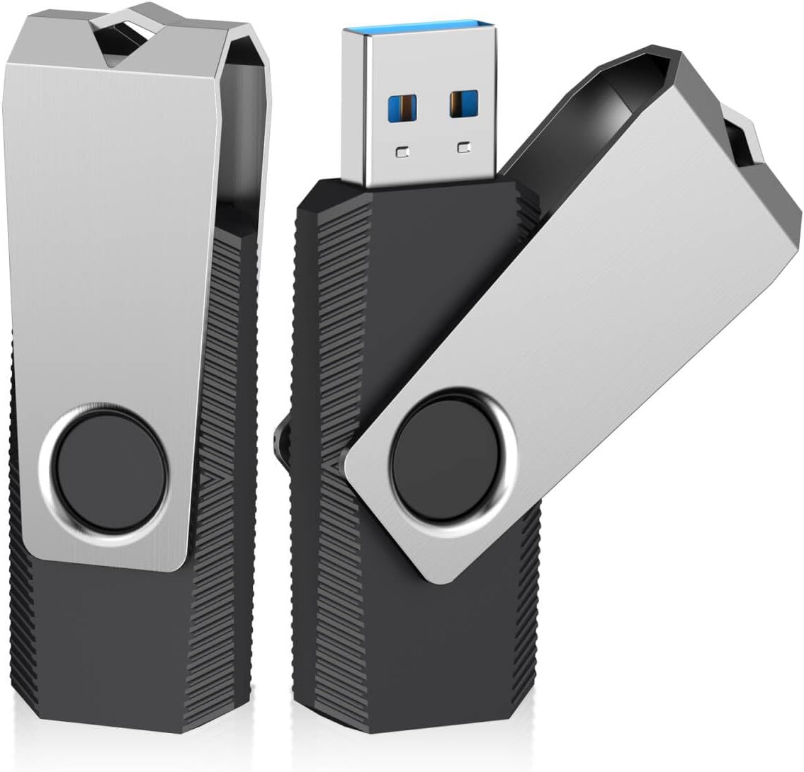 Thumbnail 6 de Vansuny USB-Stick 4GB – 20er Pack, USB 2.0, 360° Drehkappe, Metalldeckel, Schwarz