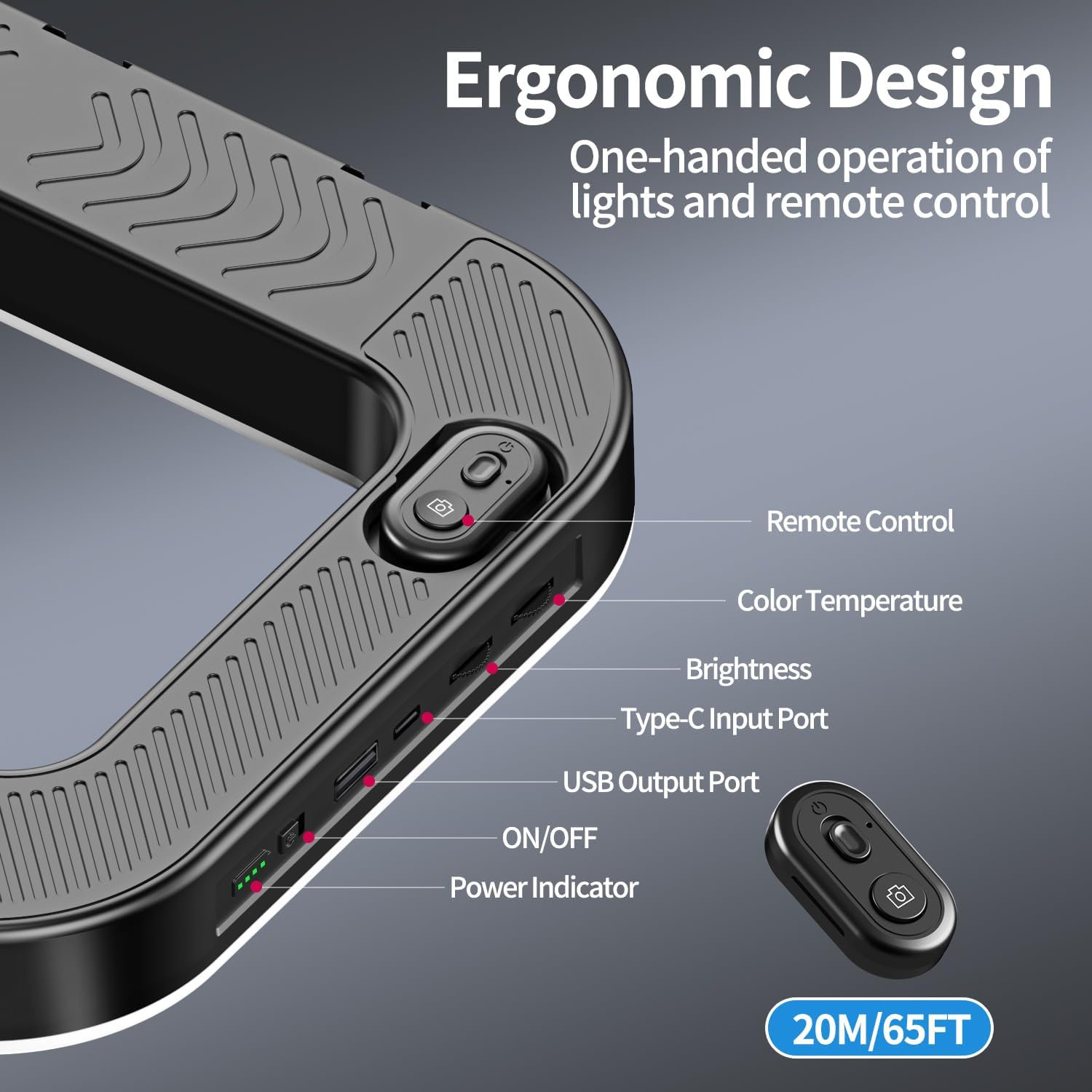 Thumbnail 5 de yAyusi Cell Phone Light for Video Recording: Handheld Stabilizer with Built-In 8000mAh LED Ring Light