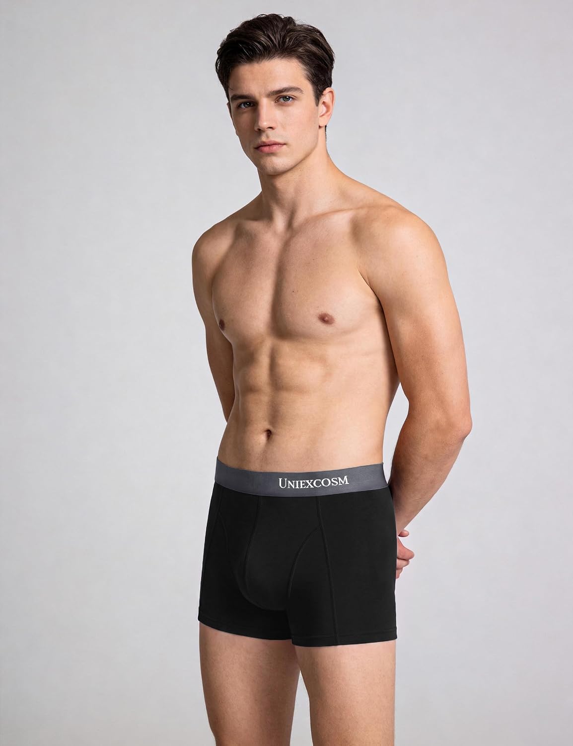 Detalle de Uniexcosm Caleçon Homme en Coton – Pack 3 ou 4 pièces, coupe classique ajustée sans couture