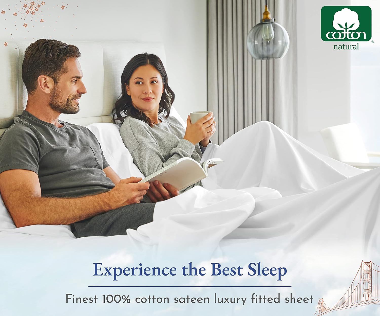 Thumbnail 4 de California Design Den Fitted Sheets 400 TC