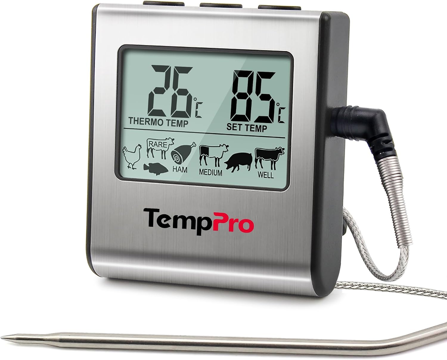 Detalle de ThermoPro TP16 Digital Kitchen Meat Thermometer with Long Stainless Steel Probe