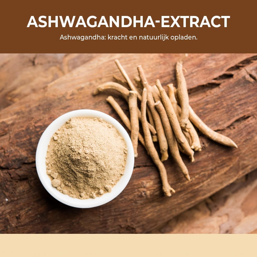 Detalle 2 de BANDINI Ashwagandha BIO KSM-66-capsules, 500 mg, 180 stuks