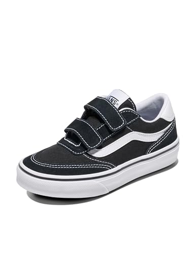 Detalle de Vans Brooklyn LS V Kids – Baskets unisex noir et blanc, taille 18 (pointure 2.5)