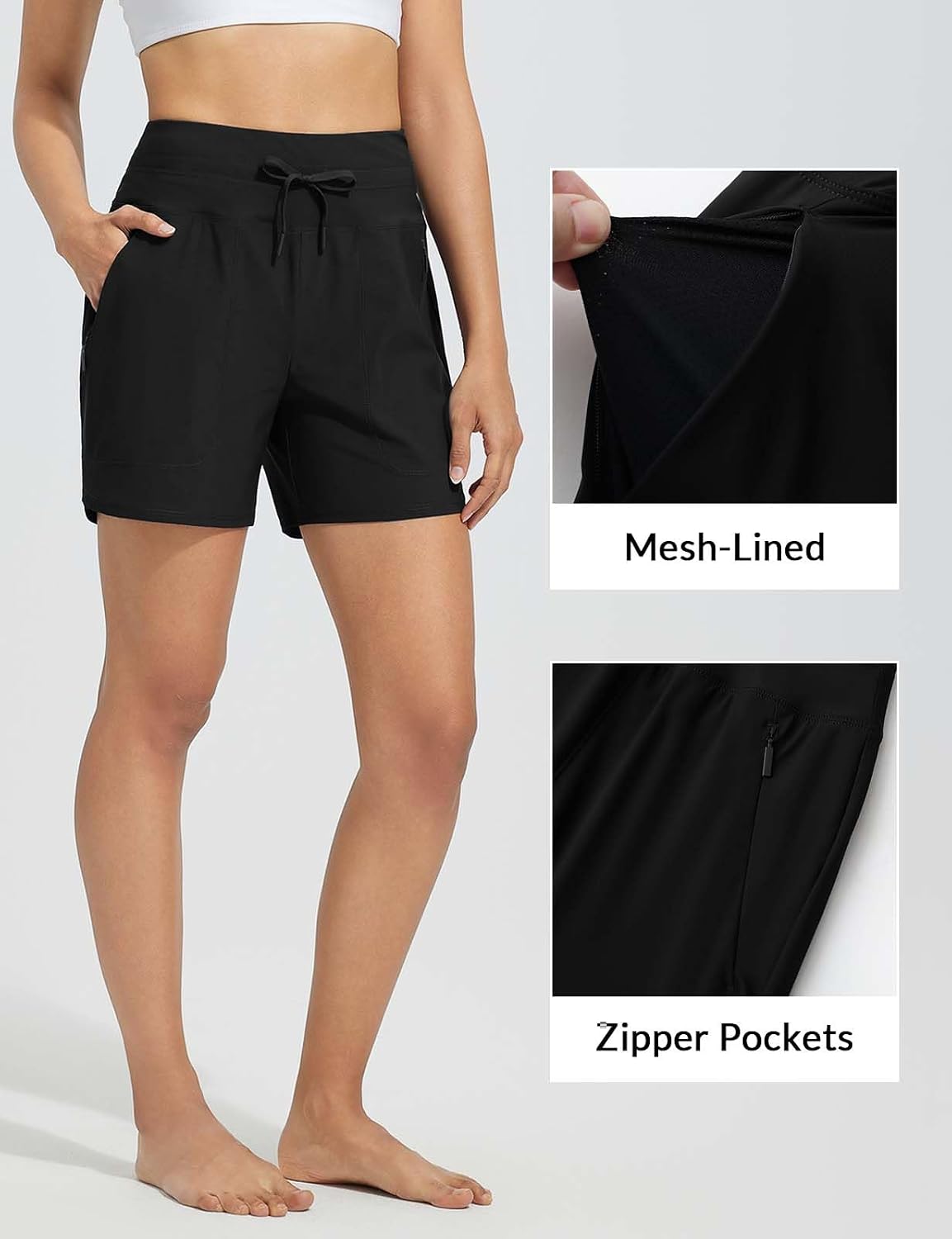 Detalle de baleaf Women Swim Board Shorts 5-inch UPF