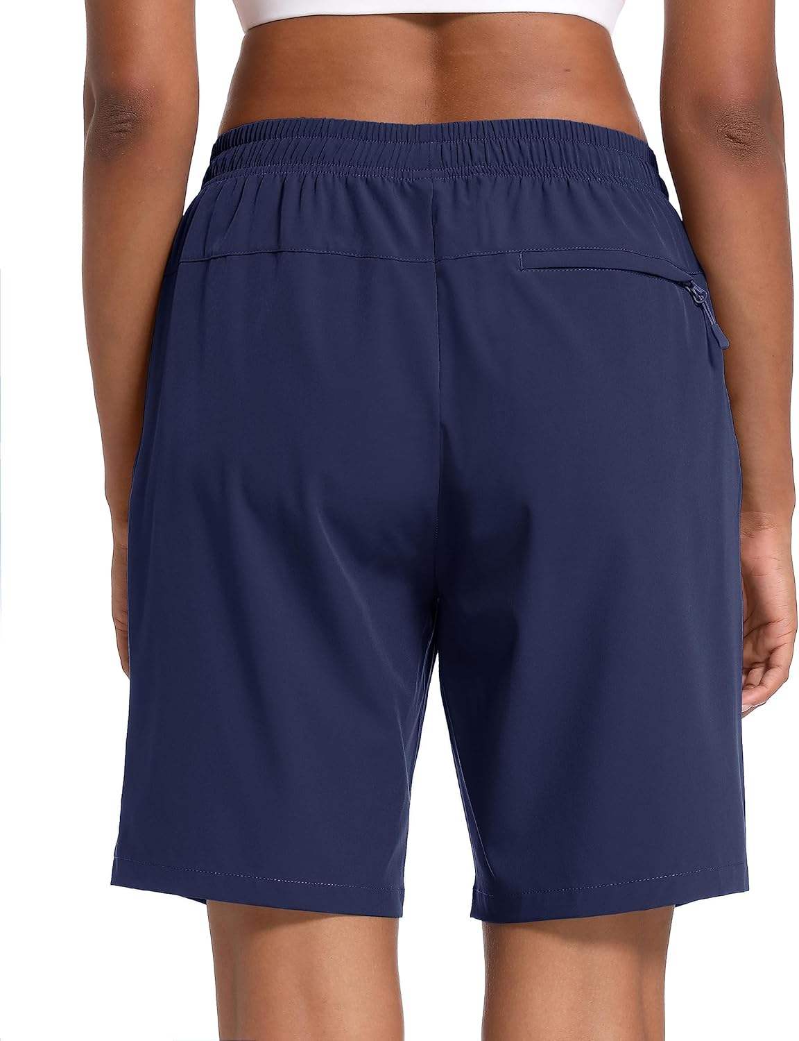 Detalle 2 de MAGCOMSEN Women's Lightweight Quick-Dry Hiking Shorts (8") with 3 Zipper Pockets