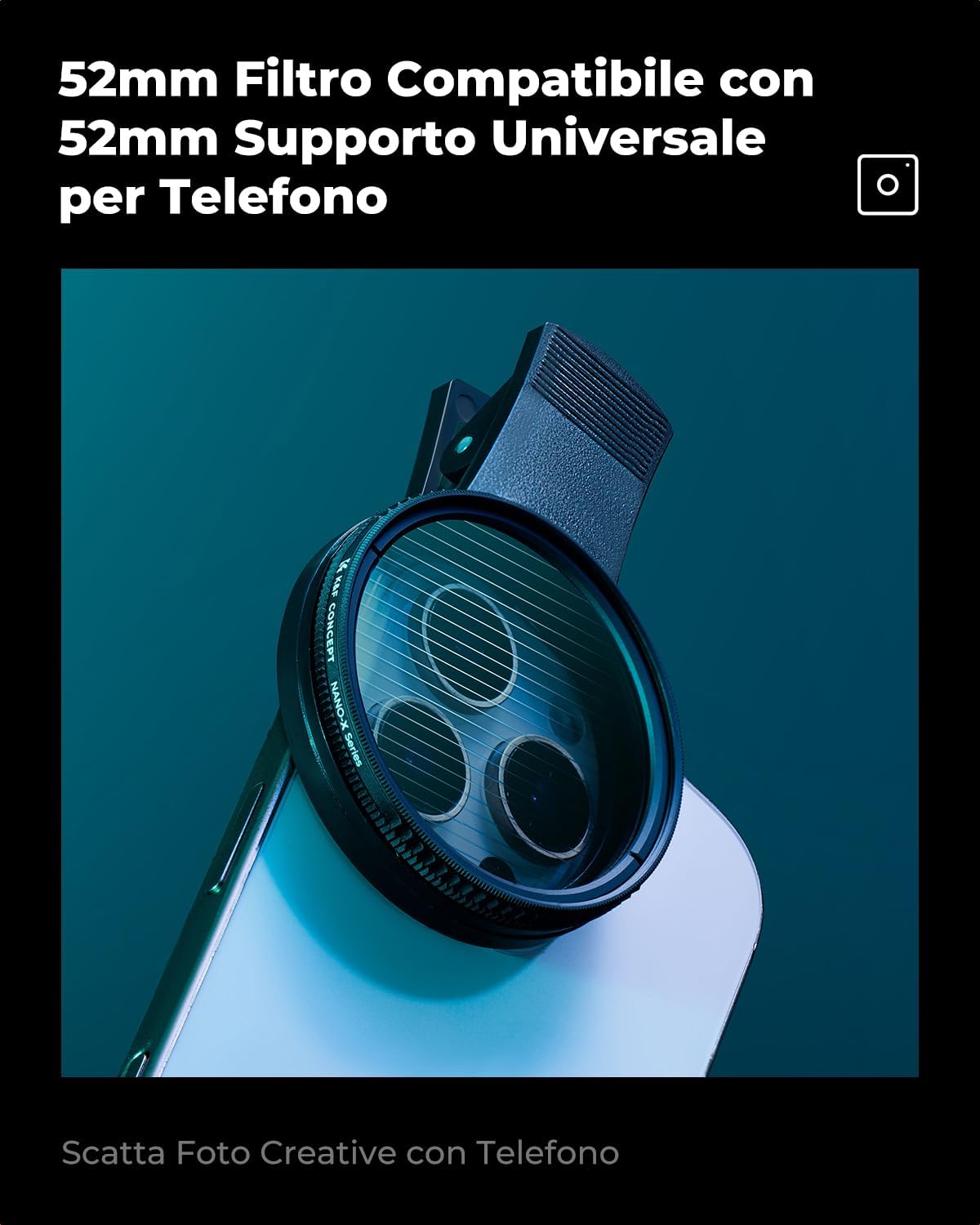 Thumbnail 2 de K&F CONCEPT Nano-Klear 3PCS Filtri a Stella 52mm (4–6–8 punti) per Obiettivo: Effetto scintillante in vetro ottico