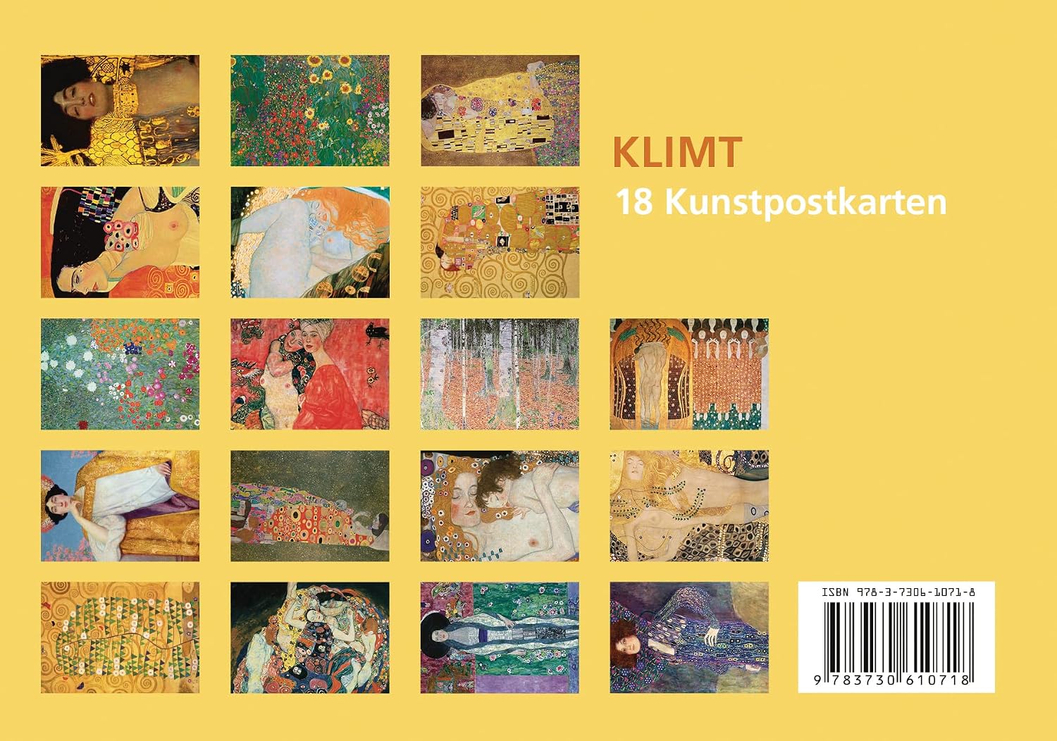 Detalle 2 de Gustav Klimt vykortset – 18 konstvykort på stadig kartong