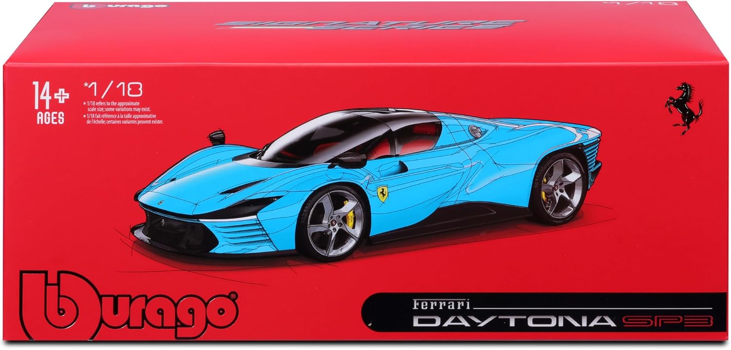 Thumbnail 6 de Bburago Daytona SP3 1/18, réplique bleue