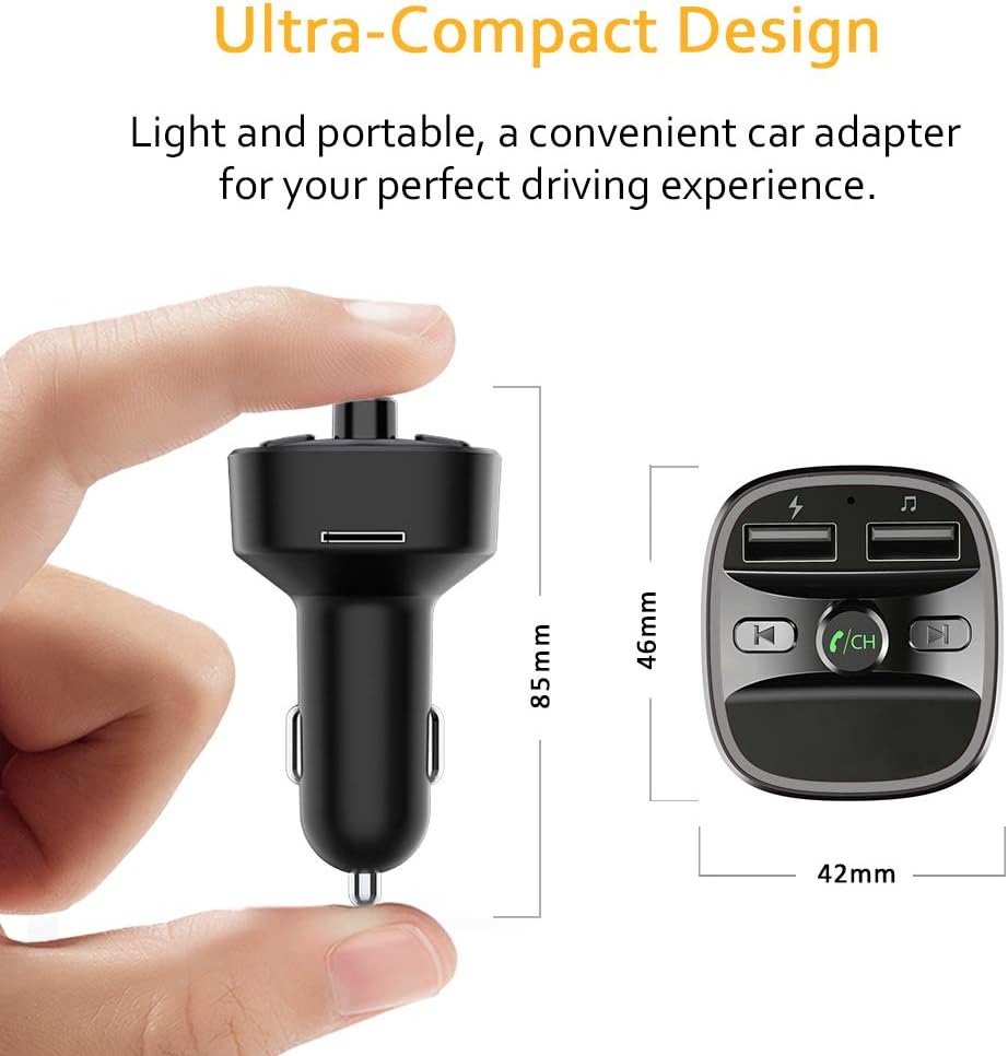 Thumbnail 5 de Cocoda Bluetooth FM Transmitter for Car with Blue Ambient Ring Light and Handsfree