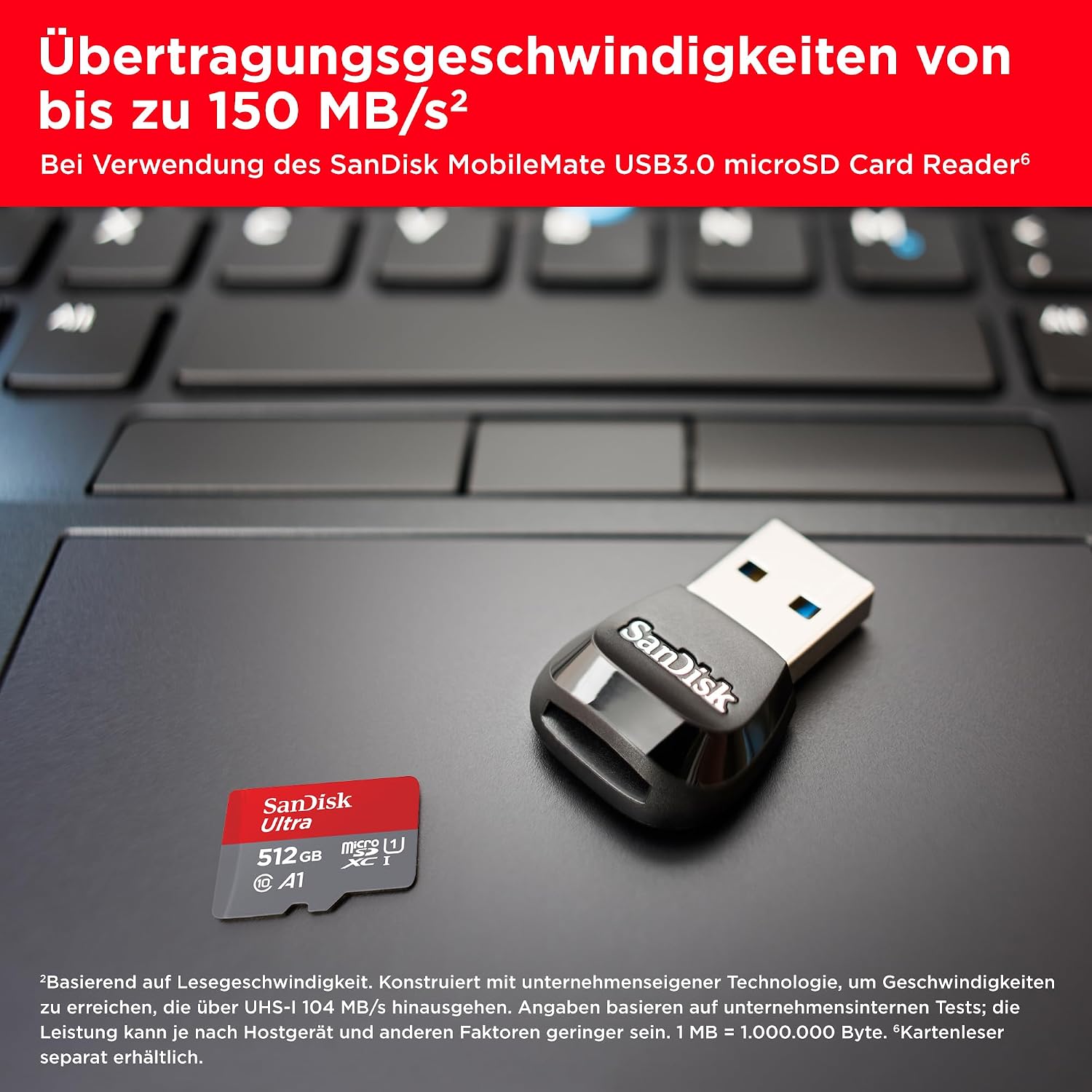 Thumbnail 2 de SanDisk Ultra Android microSDXC UHS-I Speicherkarte 512 GB + Adapter