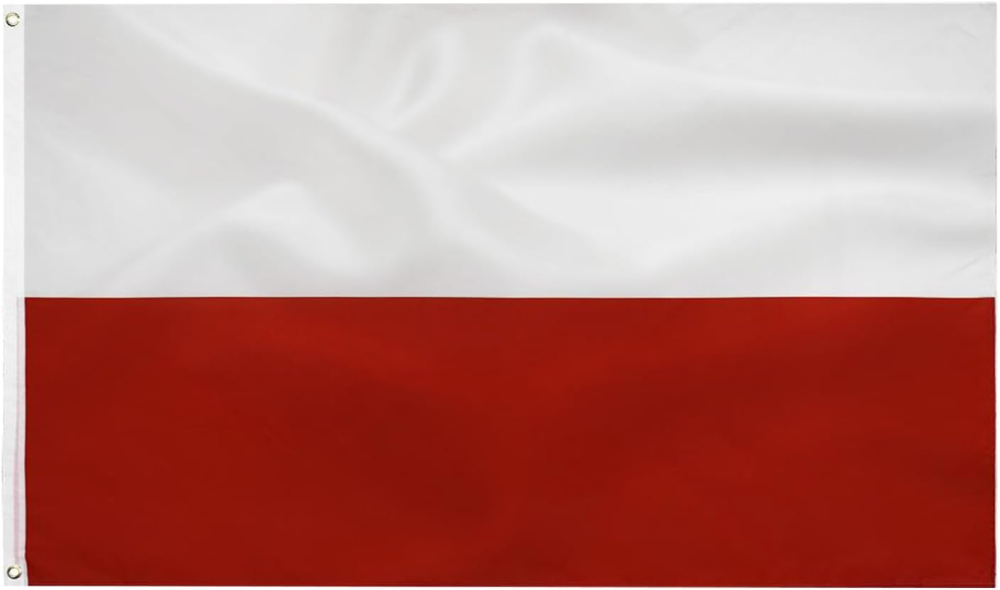 Detalle de TCTOHZNG tc001 flaga Polski 90 × 150 cm z poliestru, podwójnym szyciem i oczkami