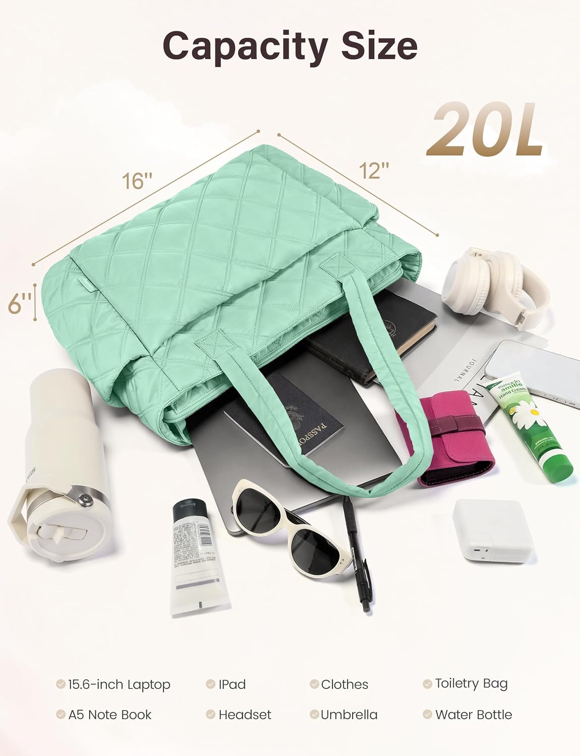 Detalle 1 de Uselike Quilted Tote Bag 20L