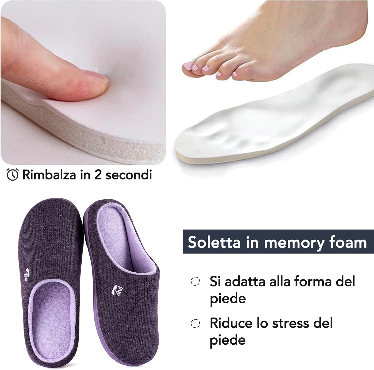 Thumbnail 5 de RockDove Pantofola da donna memory foam 39–40