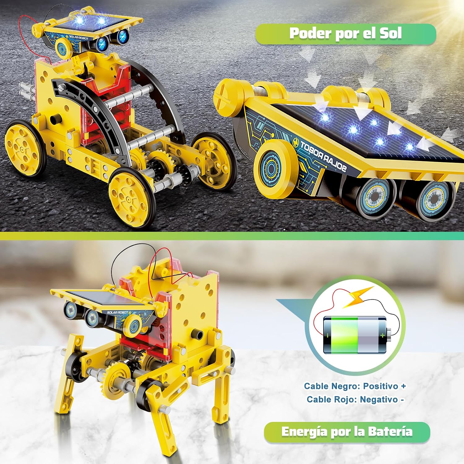 Detalle de Hot Bee Solar Roboter Kinder – Solarbetriebenes Ingenieurs-Abenteuer für 8–12 Jahre