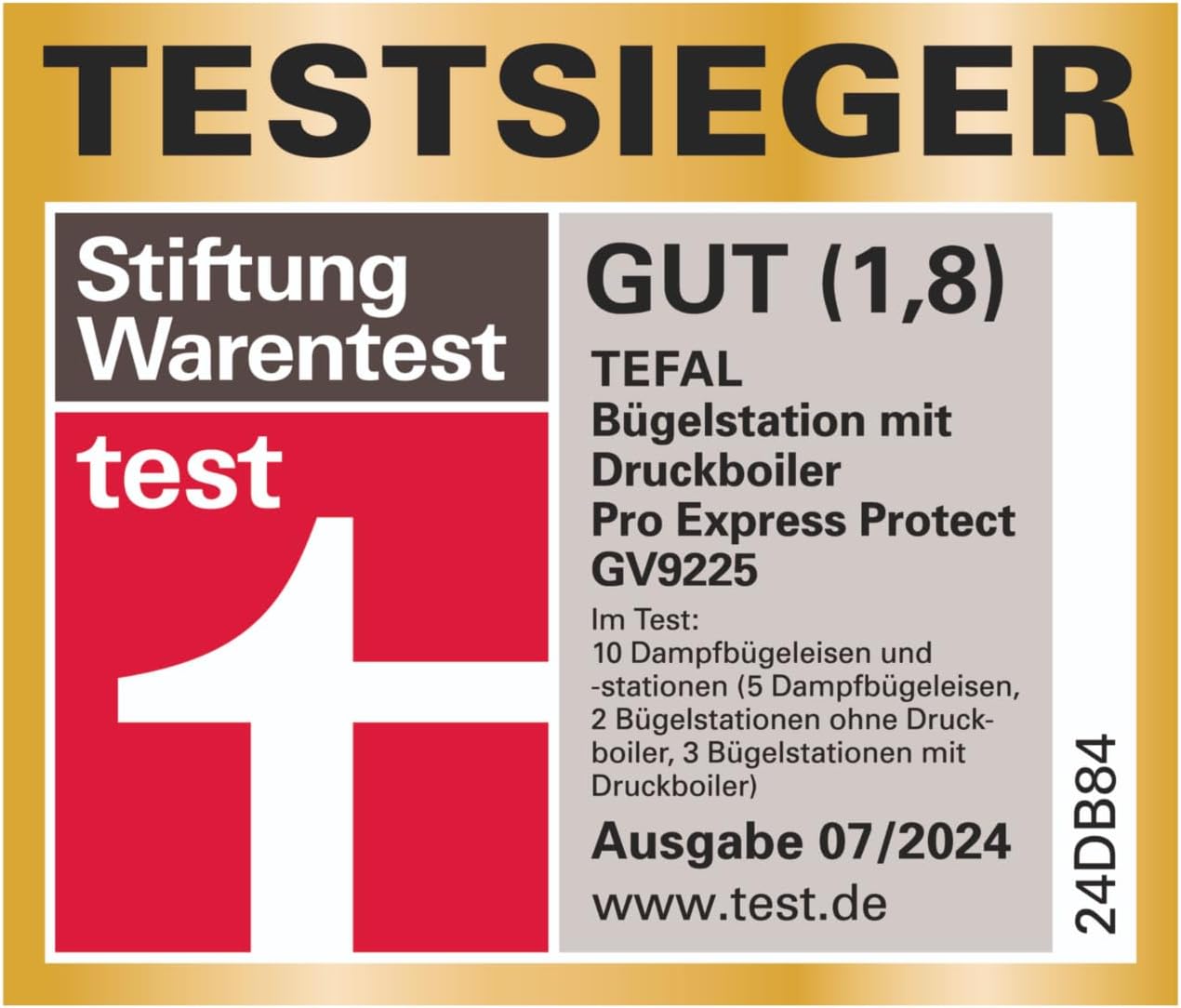 Thumbnail 1 de Tefal Pro Express Protect Dampfbügelstation GV9225 (7,6 bar) mit Vertikaldampf und Anti-Kalk-Kollektor