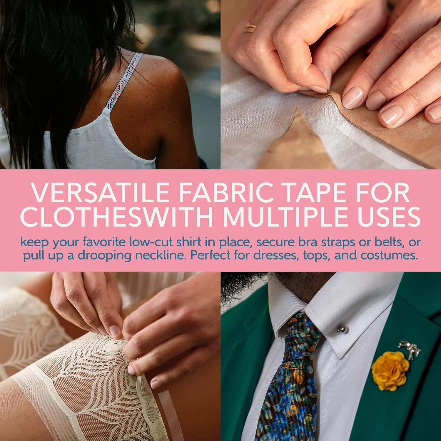 Detalle 2 de Double-Sided Clothing Tape, Perforated Roll