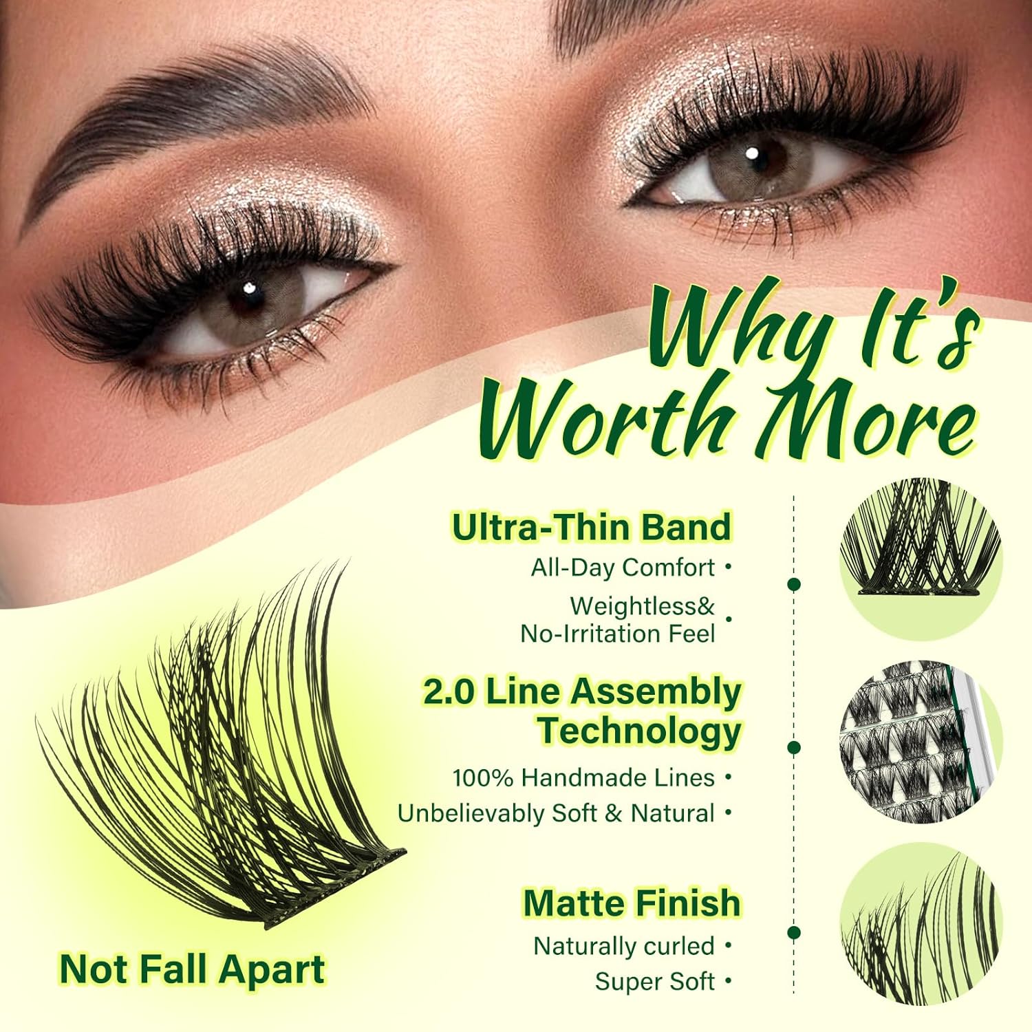 Thumbnail 2 de KEYYOU Lash Clusters Kit 144 pcs