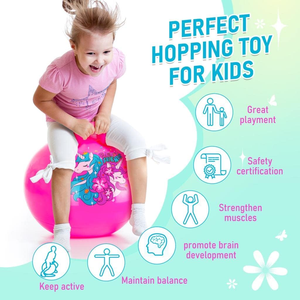 Thumbnail 3 de U&C Planet 18 Inch Unicorn Space Hoppers for Kids (with Handle & Pump)
