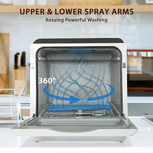 Detalle de eklipt Table Top Dishwasher, Mini Countertop Dishwasher with 5L Tank