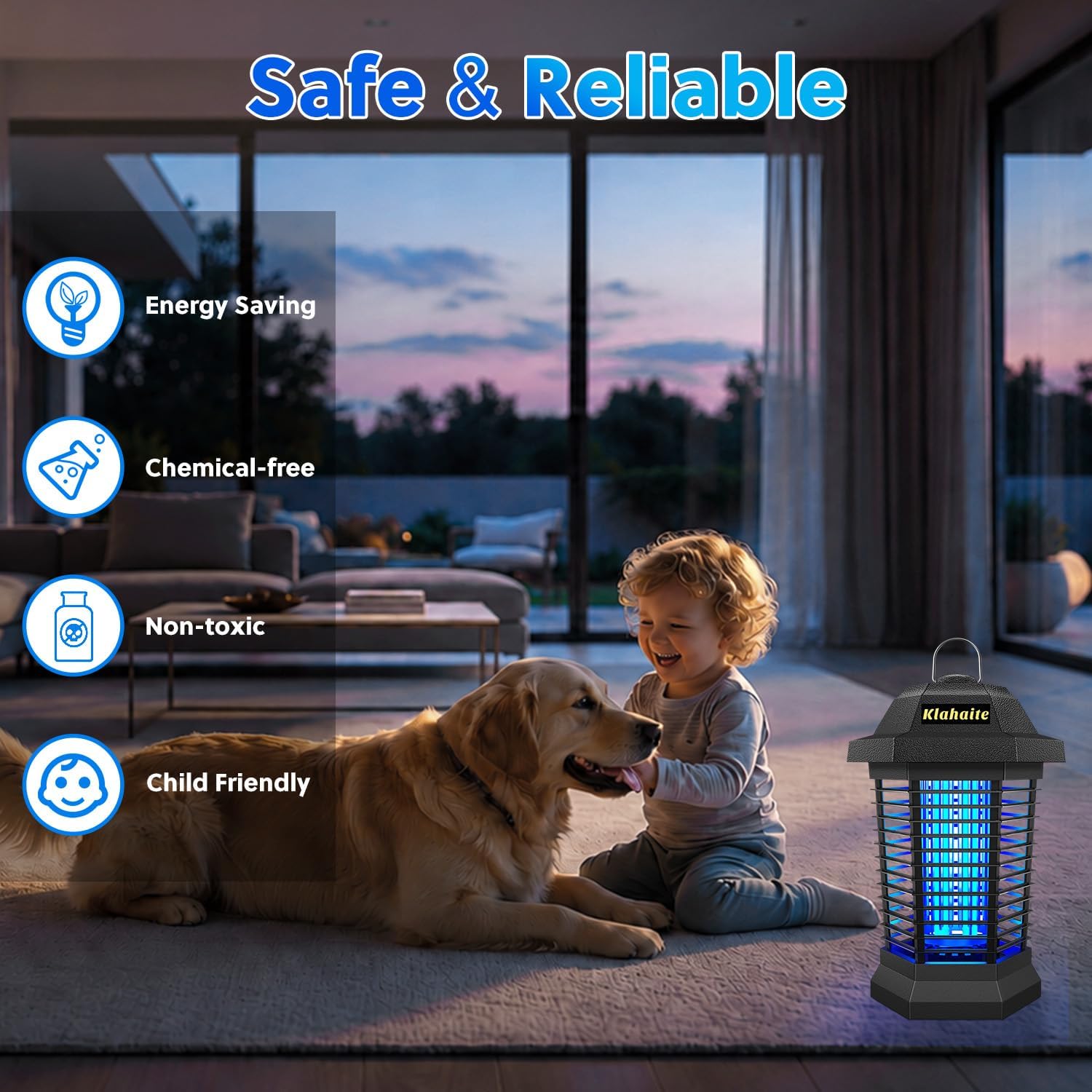 Thumbnail 6 de Klahaite Outdoor Insect Exterminator Electric Mosquito Zapper (up to 1/2 acre)