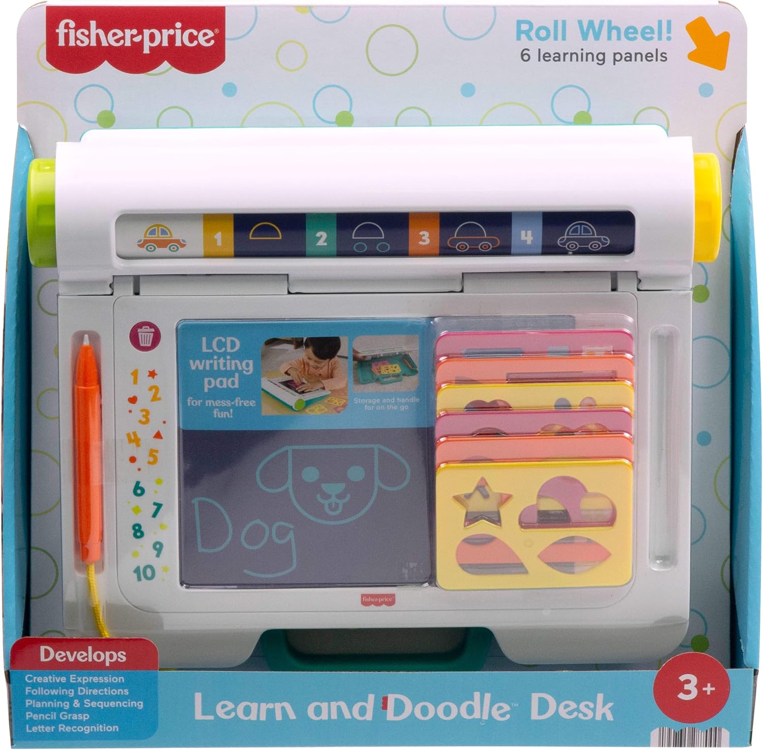Thumbnail 6 de Fisher-Price Postazione Impara e Scarabocchia – Postazione per Scrittura e Disegno con LCD e Stencil, 3+ Anni (JDL70)