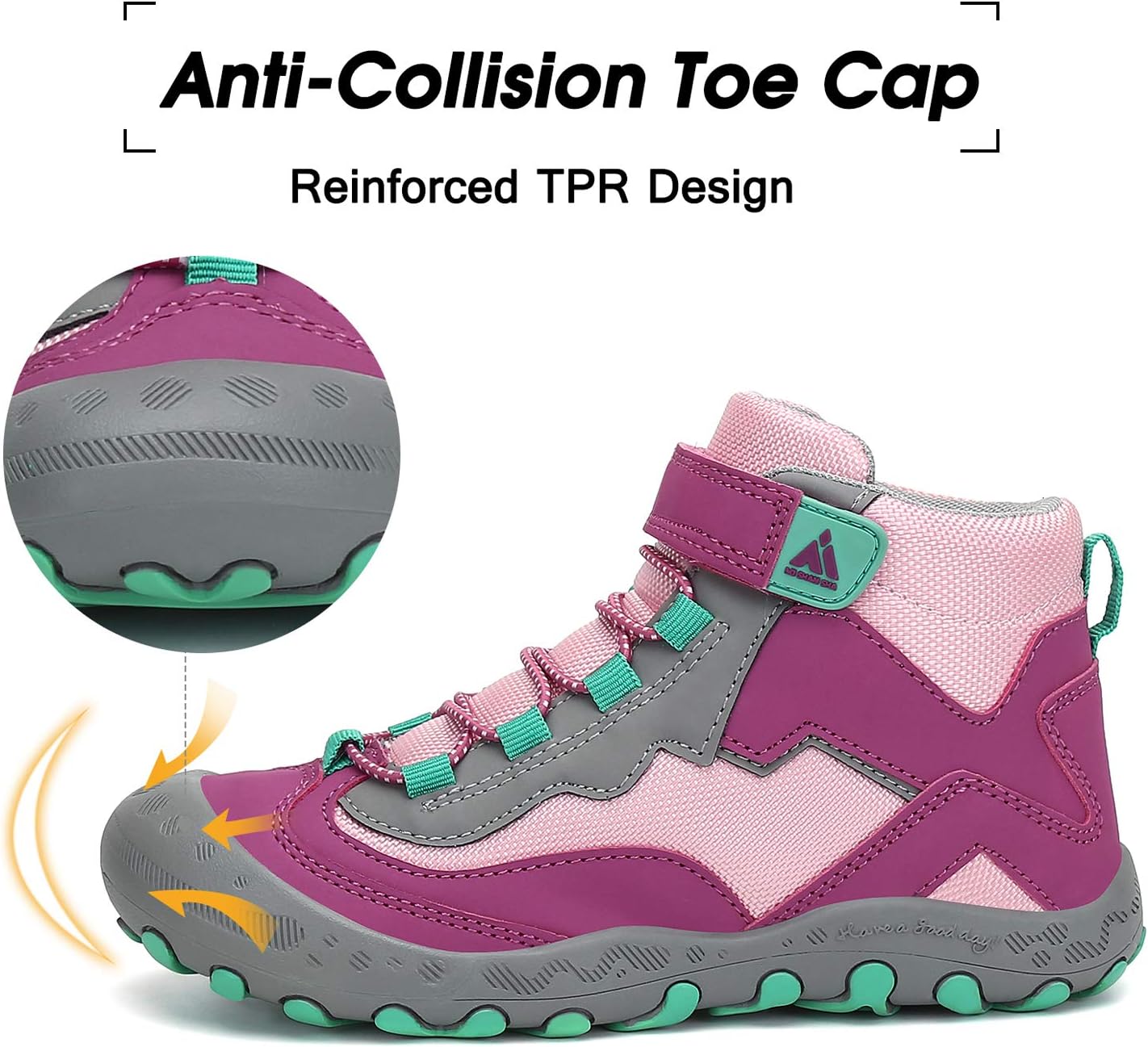 Thumbnail 2 de Mishansha Kids Hiking Boots: Water-Resistant, Anti-Collision Toddler Trekking Shoes