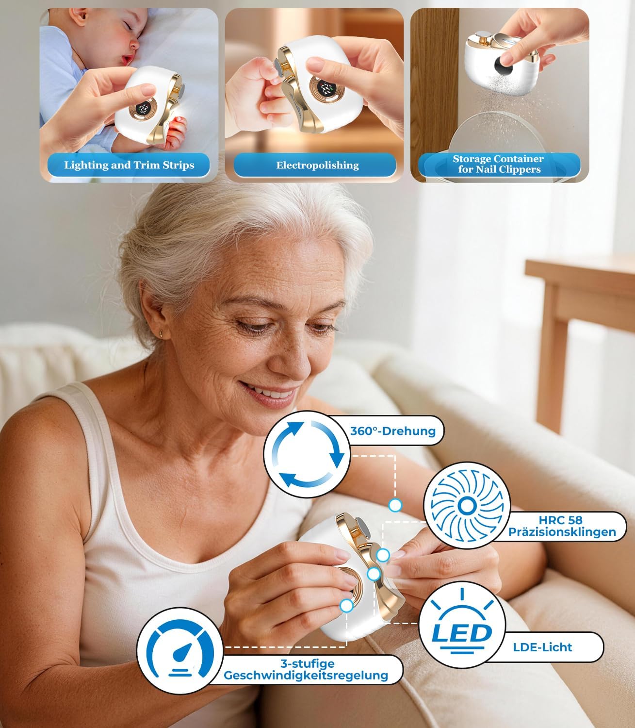 Detalle 1 de Upgrad Electric Nail Clipper
