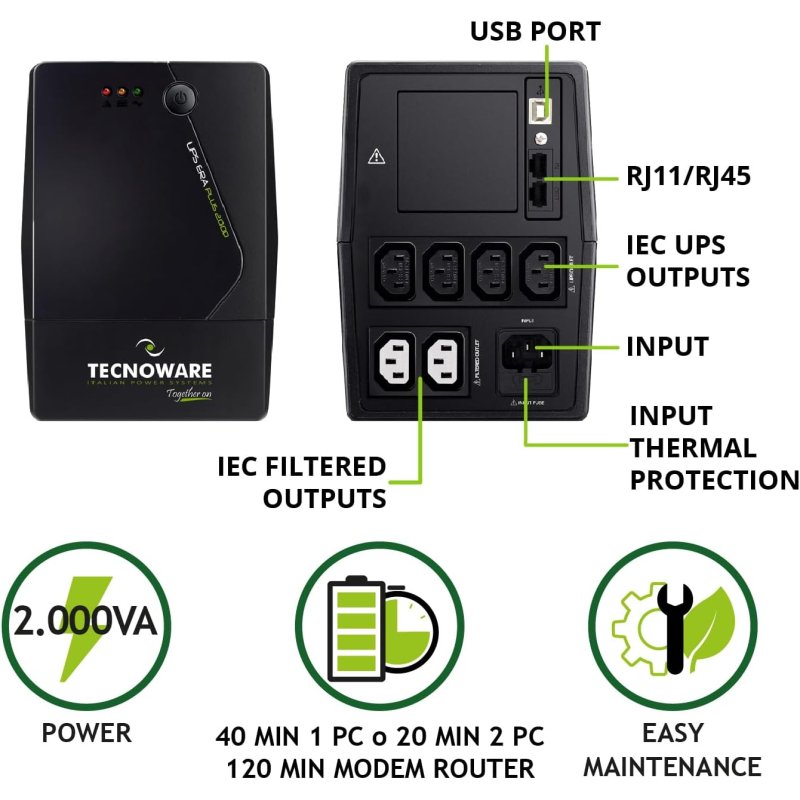 Thumbnail 3 de Tecnoware Era Plus 2000 SAI ⚡