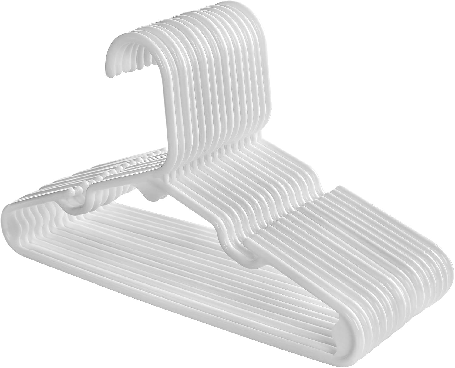 Detalle de SONGMICS BODIE CRP06W-30 Kids’ Clothes Hangers, White, Slim, Pack of 30