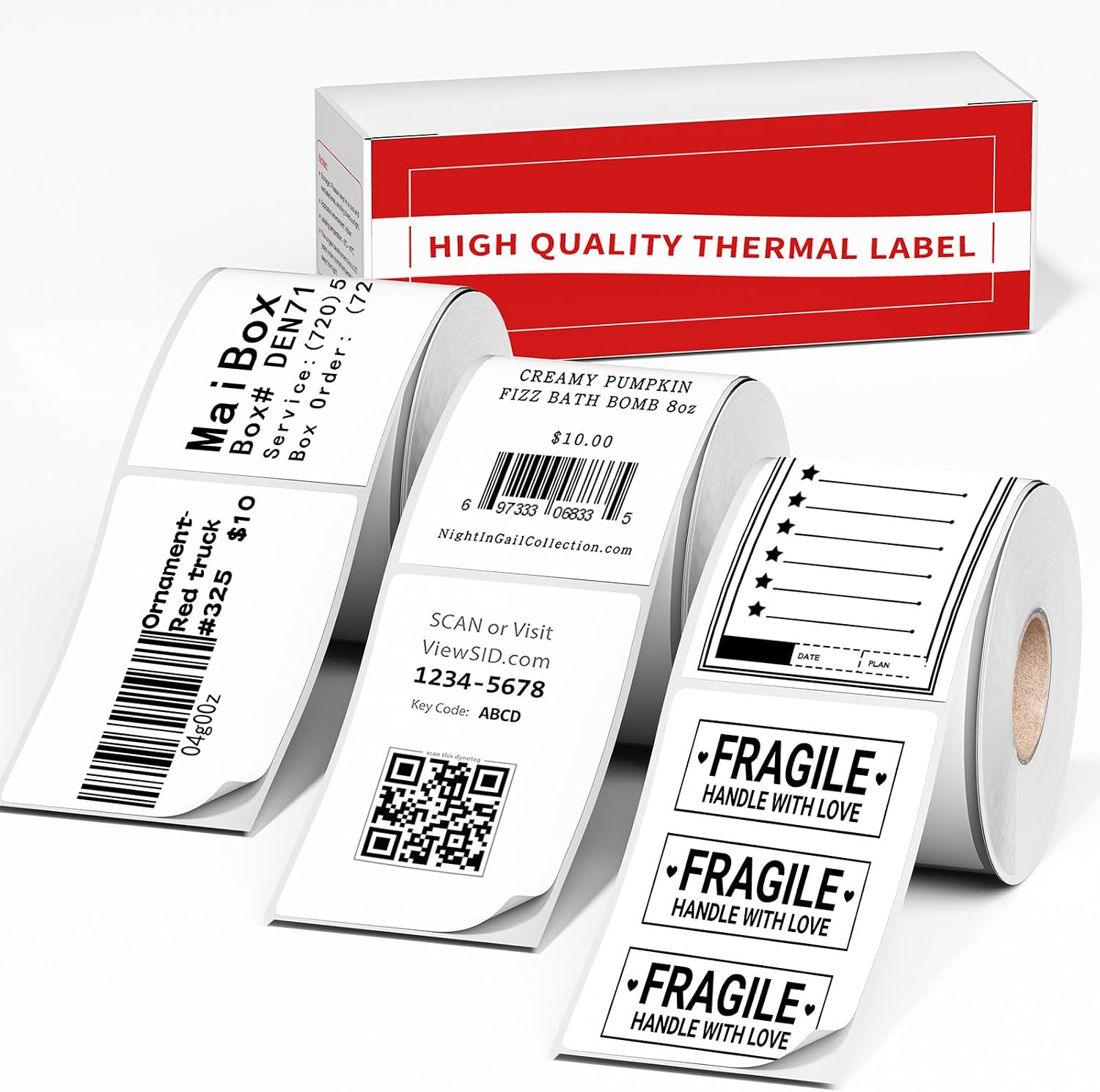 Detalle de Memoking M110-Label-32 Thermal Labels, 50 x 80 mm, White, 270 Count