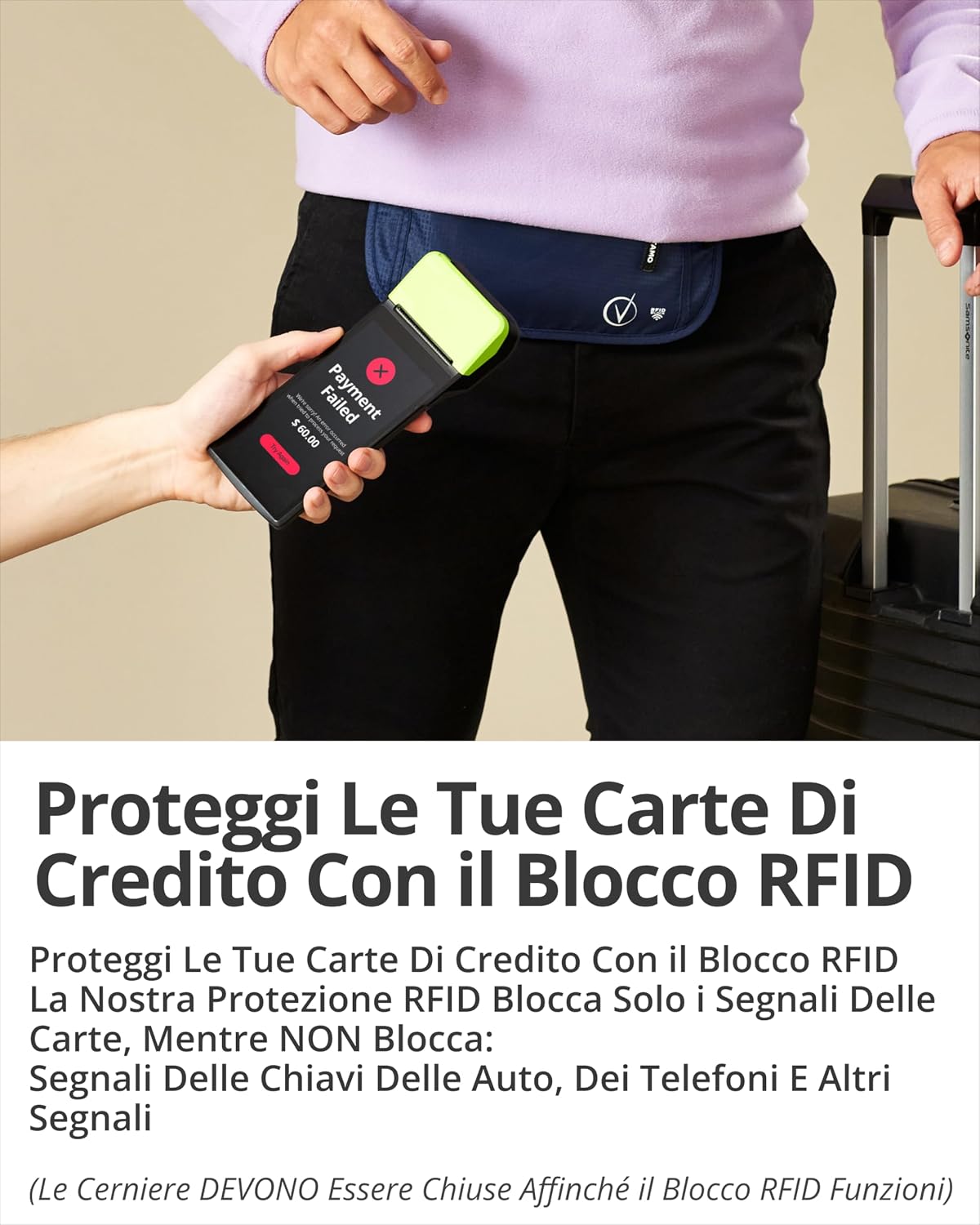 Thumbnail 2 de Vantamo Marsupio Ultrapiatto RFID 40-91 cm