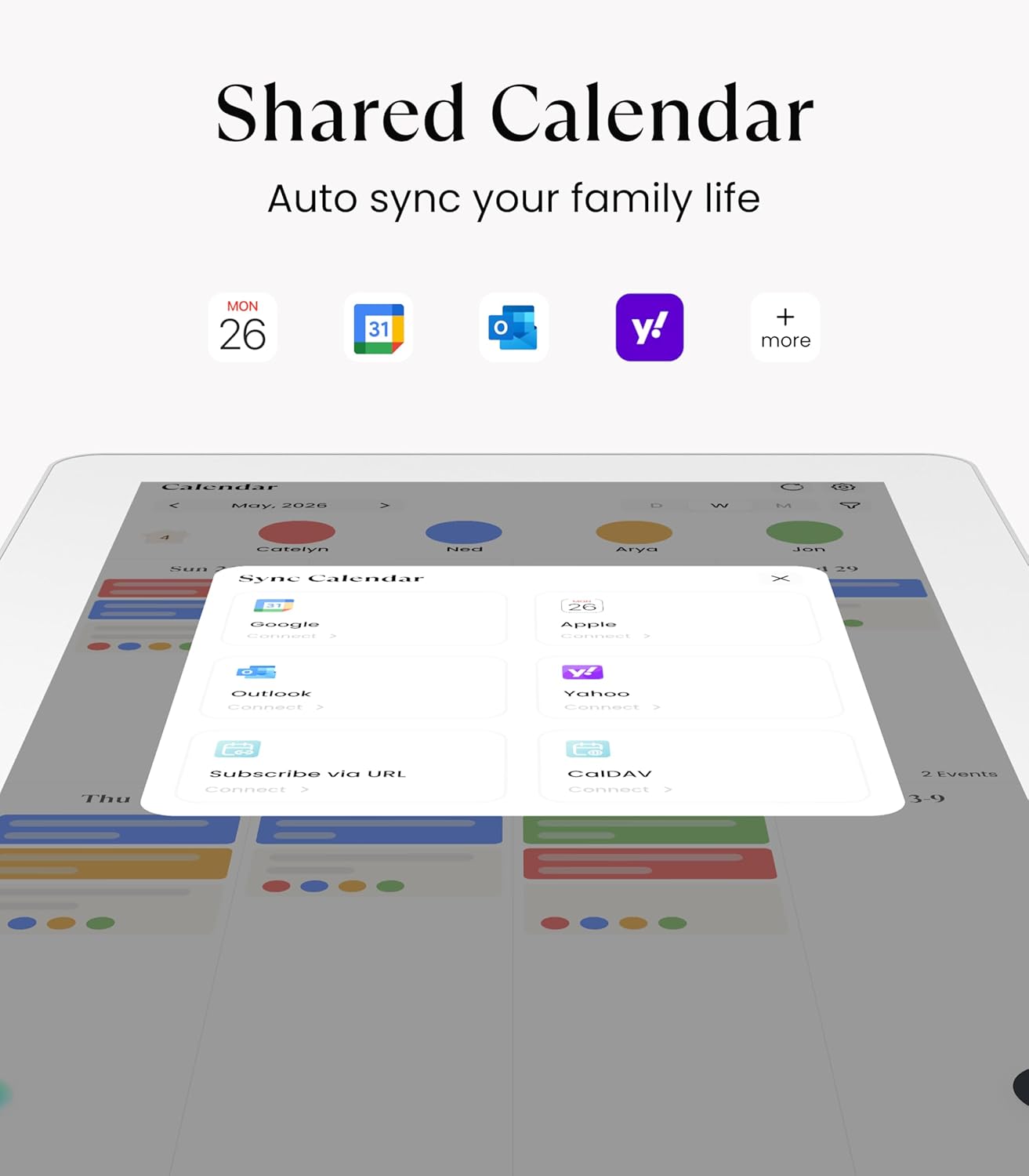 Thumbnail 2 de Cozyla Calendar Plus 2 (15.6") Smart Digital Family Calendar Wall Planner with Touchscreen, Chore Chart, and Cozyla+ App