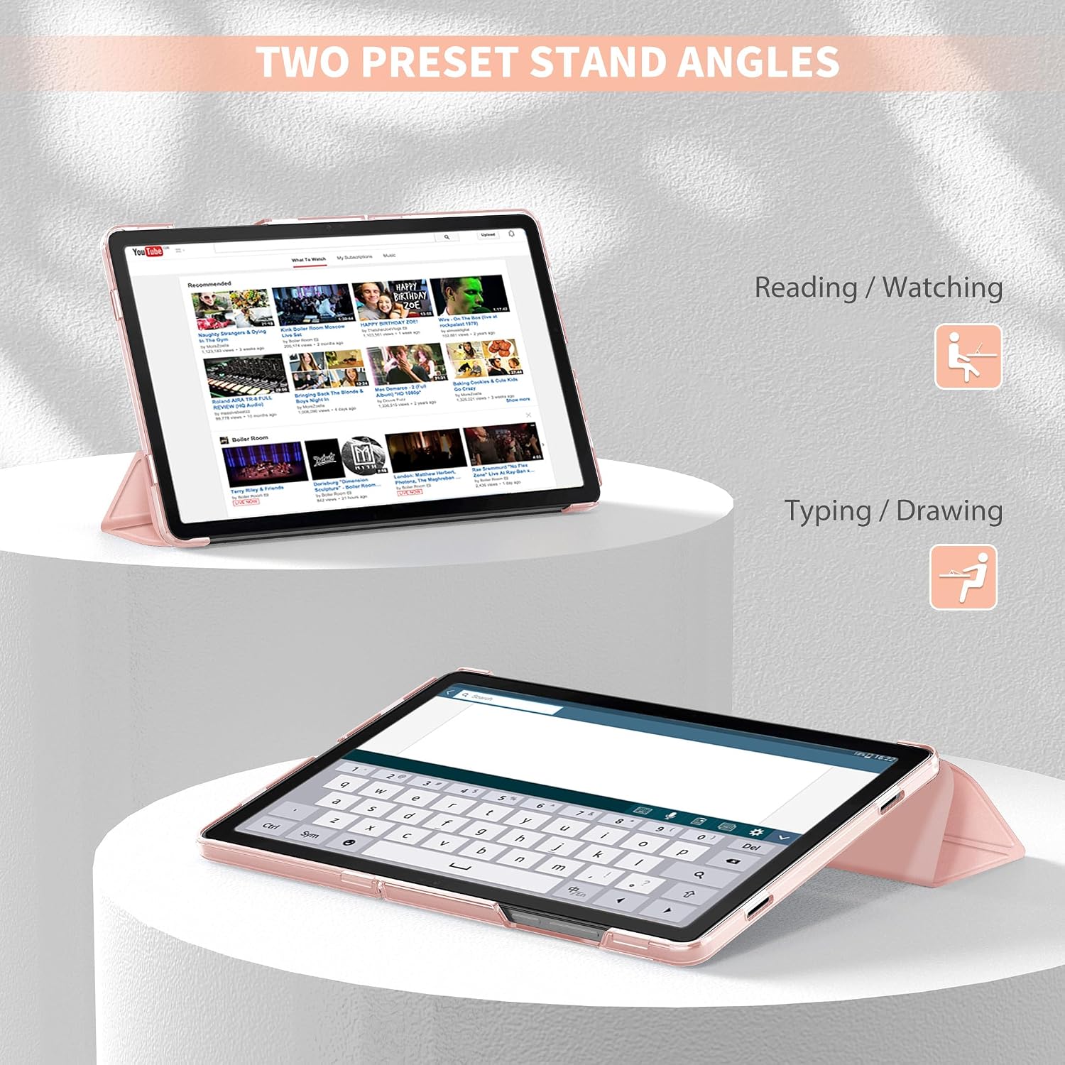 Thumbnail 4 de CACOE Hülle für Samsung Galaxy Tab A11+ Plus 11 Zoll 2025 / A9+ Plus 2023 – Rosa, Ultra Dünn, transluzent matte Rückseite