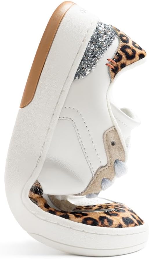 Detalle de GIOSEPPO Femme Enkare Basket : baskets cuir à motif zèbre avec touches lumineuses