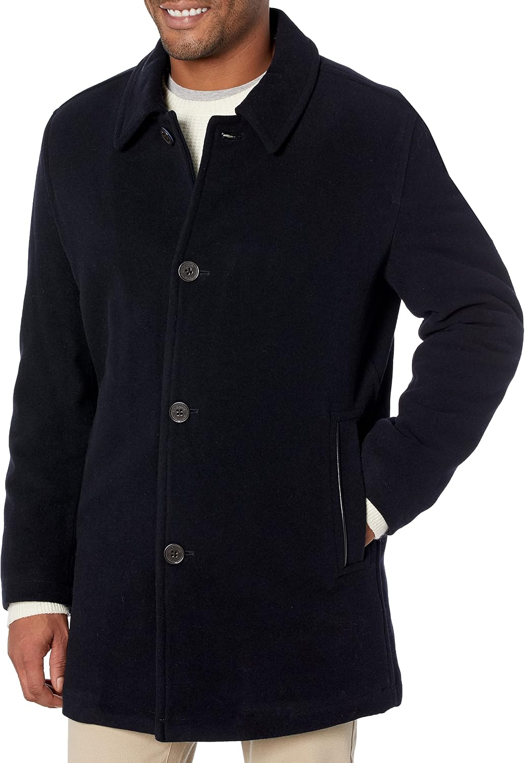 Detalle de Cole Haan Wool Plush Car Coat