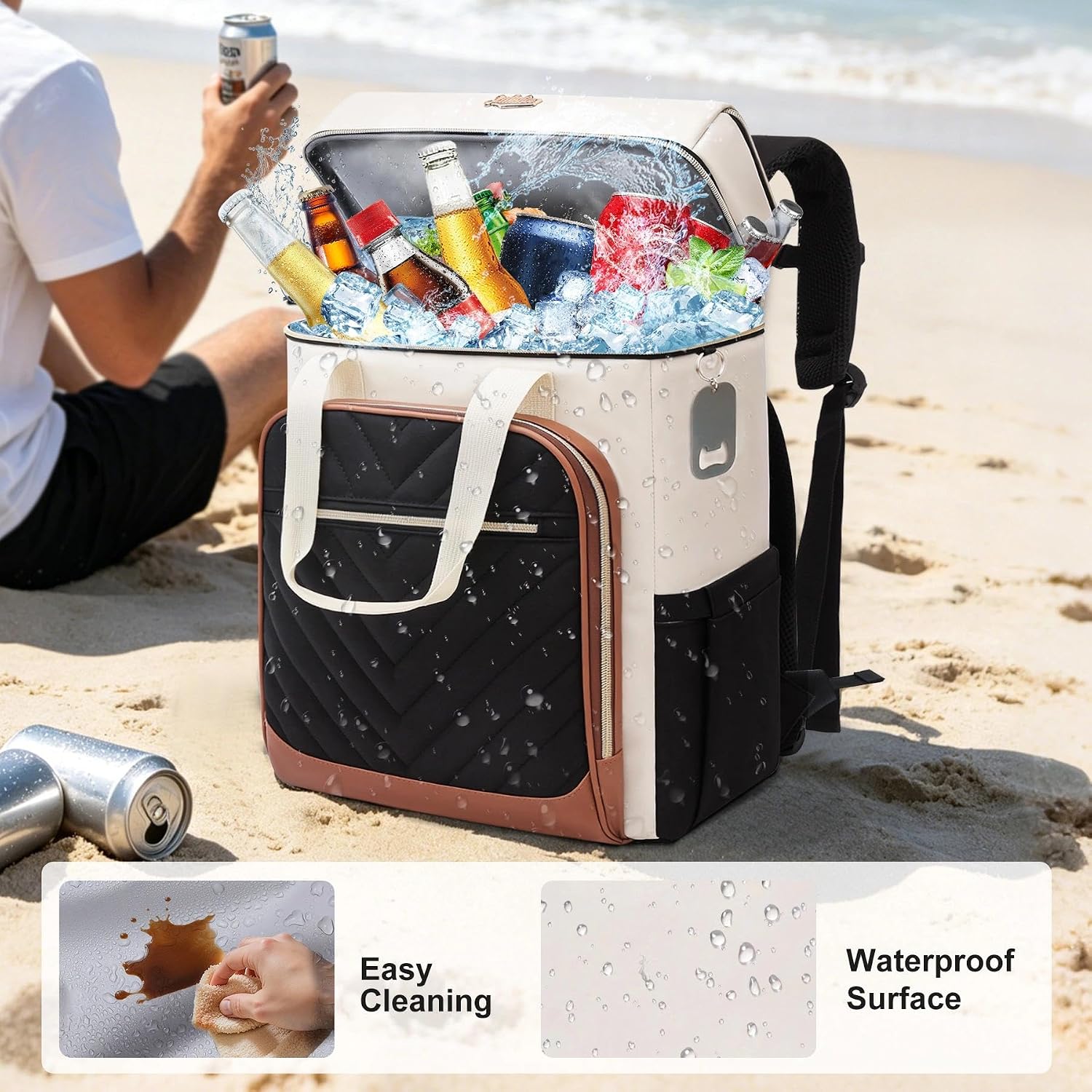 Detalle 2 de Backpack Cooler with PEVA Liner