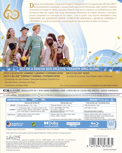 Detalle 2 de Sonrisas y Lagrimas Edición 60 Aniversario (The Sound of Music) — 4K UHD + Blu-ray con Extras y 3 postales